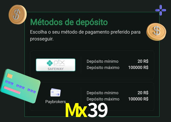 O cassino Mx39 oferece uma grande variedade de métodos de pagamento